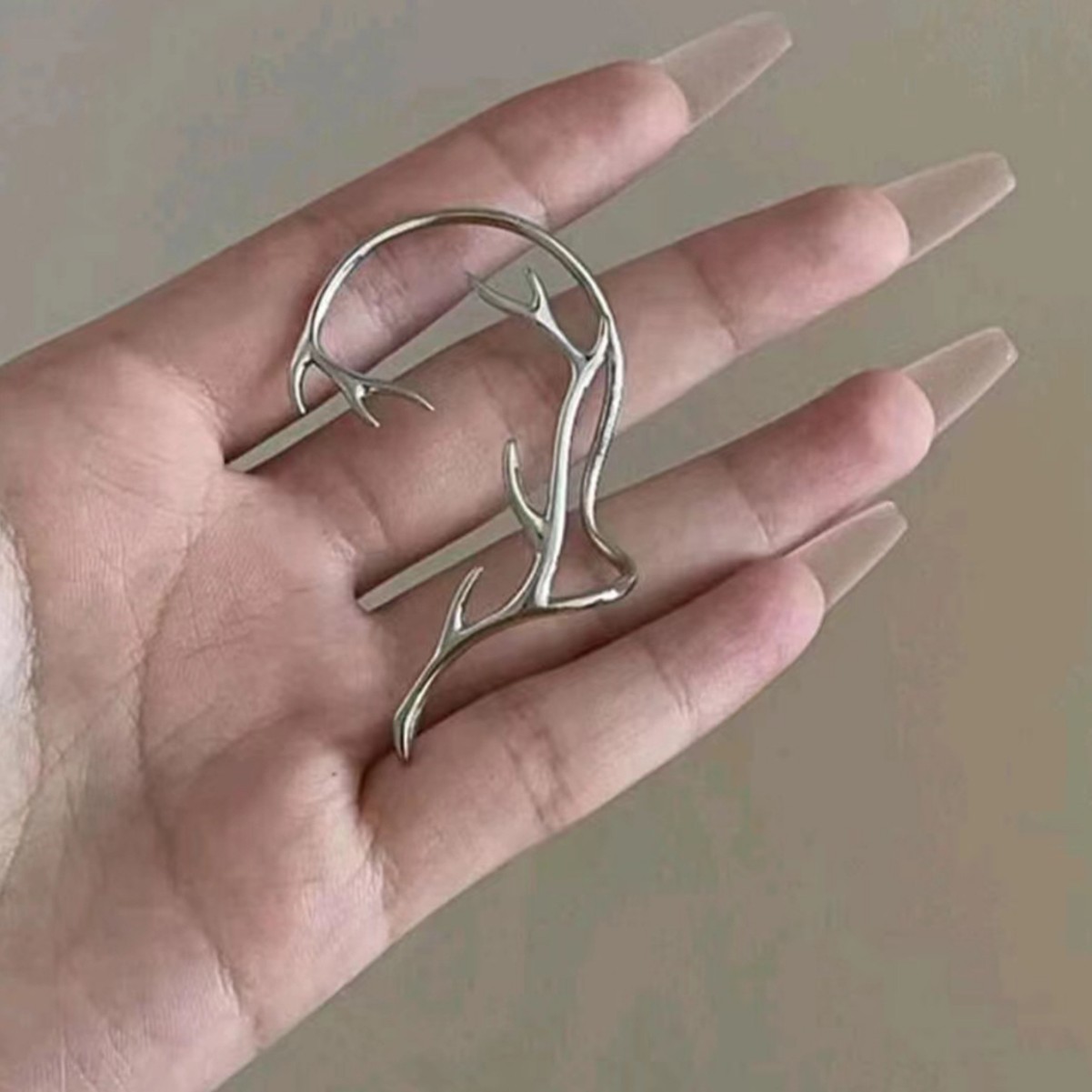 European and American Ins Style Geometric Antlers Earrings Women's Personality Fashionable Elegant Earrings Round Earrings Women's Earrings