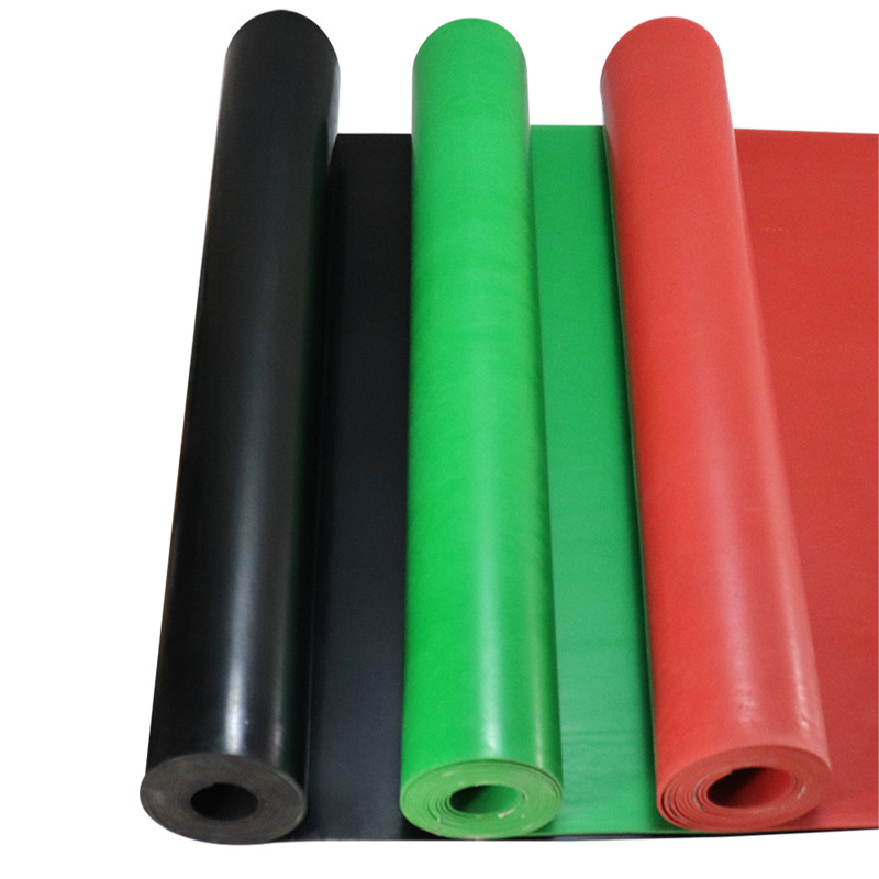 Rubber Sheet Insulation 10Kv Green Distribution Room Anti-Slip Rubber Sheet Black Insulation Mat Rubber Mat Distribution Room Rubber Sheet
