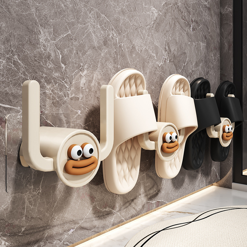 Hanging Slippers Cute Big Mouth Punch-free Shoe Rack Toilet Bathroom Multi-functional Storage Shoe Wall Hanger