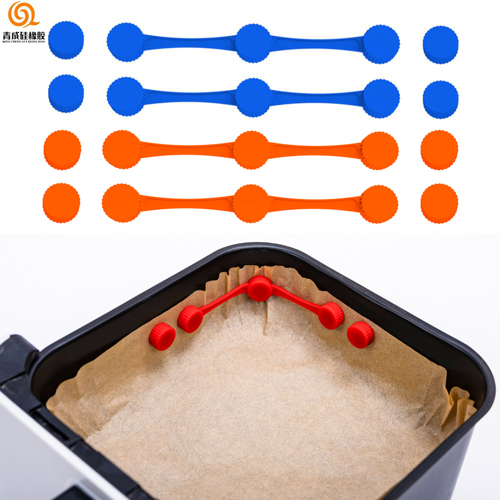 Силиконовая пряжка-магнит для аэрогриля, фиксирующая бумагу для выпечки, противожаровая