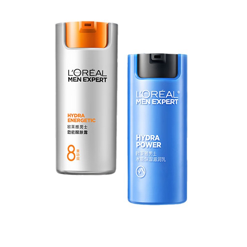 L'Oreal L'Oreal Men's Facial Cream Skin Care Products with 8 Powerful Effects Awakening Lotion + Moisturizing Milk 50ml Wholesale