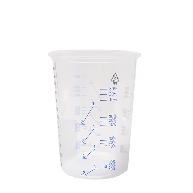 Direct selling disposable plastic measuring cup 600ml transparent formula paint blending Cup pp scale cup baking measuring cup beaker