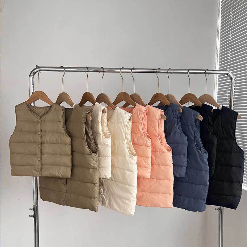 Children's down Vest, Primary School Student Vest, Boys and Girls, Spring & Fall Lightweight Vest, Big Kidsren's Warm Vest, Inner Wear and Outer Wear