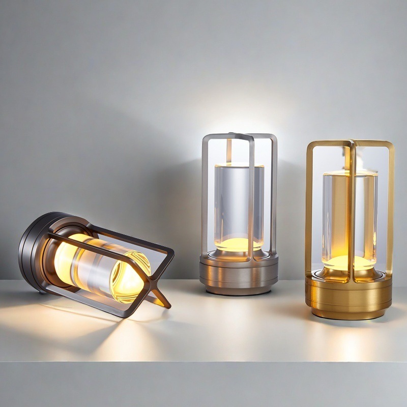 Cross-Border Led Creative Desk Lamp, Smart Bedroom Atmosphere Light, Bedside High-End Night Light, Rechargeable Camping Dimmable Light