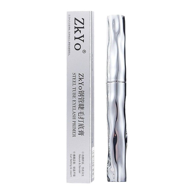 ZkYo Steel Pipe Eyelash Base Cream for Makeup Holding and Curling Waterproof Sweat-proof Slim Long and Sizzling-free Thread Mascara for Hair