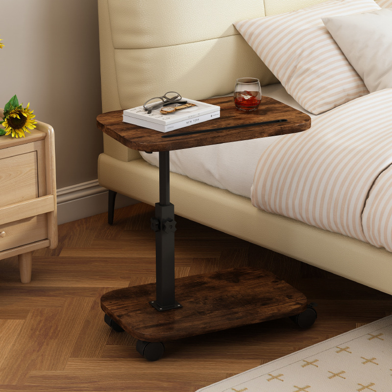 Adjustable and Rotatable Bedside Table, Bed Frame, Movable Storage Rack, Small Side Table, Simple Small Coffee Table, Notebook Placement