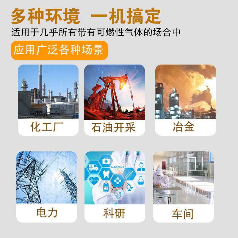 Portable combustible gas detector four-in-one hydrogen sulfide carbon monoxide toxic and harmful gas alarm