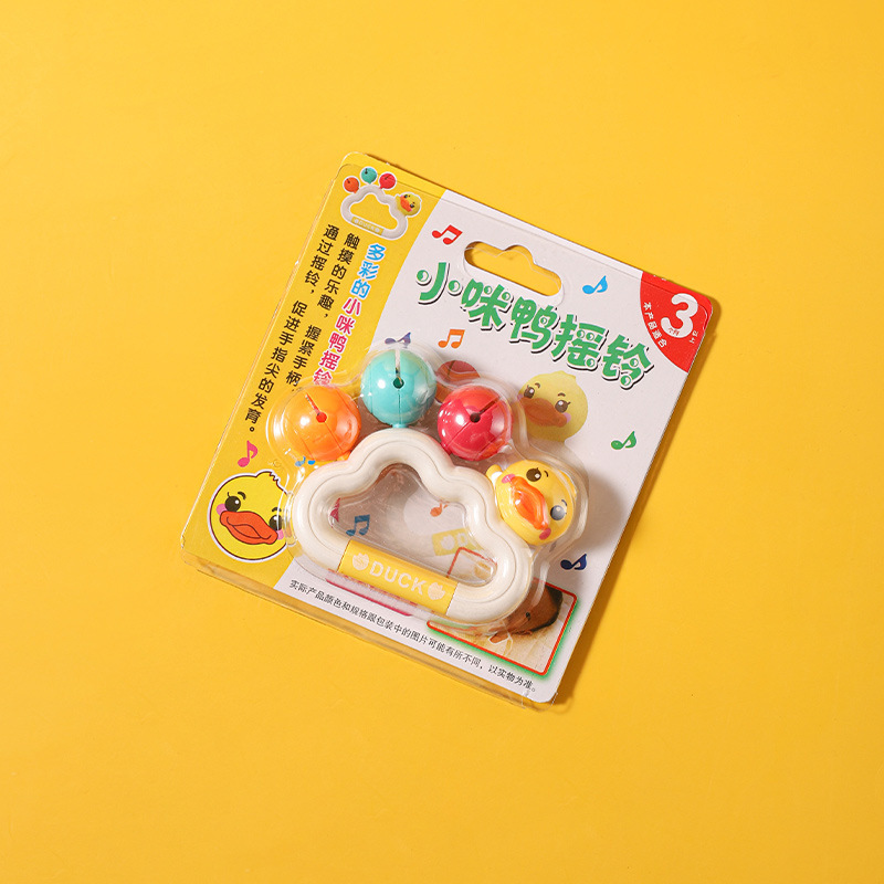 genuine goods Duckling Rattle Hammer Baby Toy Rattle for Newborn 0-6 Months Early Education for Babies Head Up and Grasp