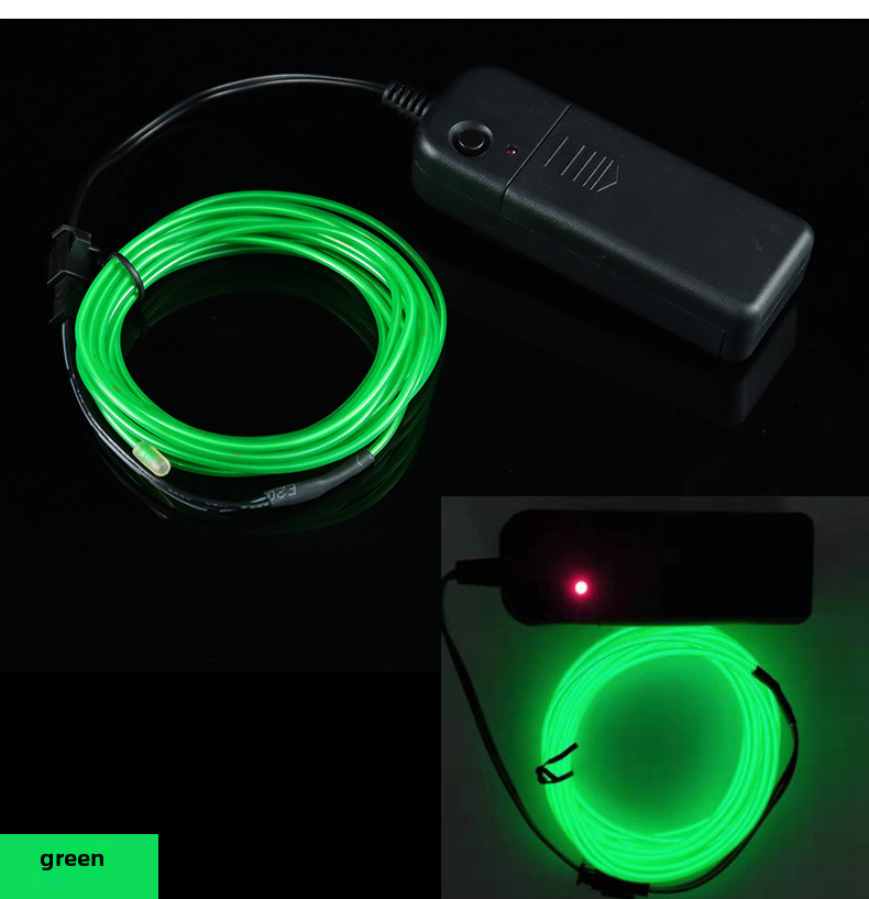 Luminous Line Cold Light El Electrified Led Atmosphere Light Line 3m Stickman Battery Box Set Cross-Border Products Hot Sale