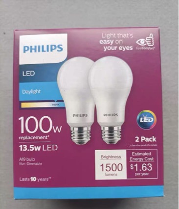 Лампочка Philips LED для дома 13.5 Ватт белый свет, цоколь, напряжение 95-135V, экспортное использование