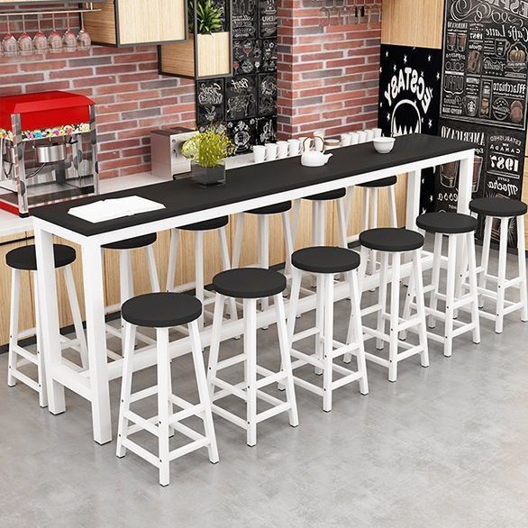 Thickened Bar Table, Balcony Bar Chair, Wall Partition, Milk Tea Shop High Table, Bar Simple Bar Table and Chair Set