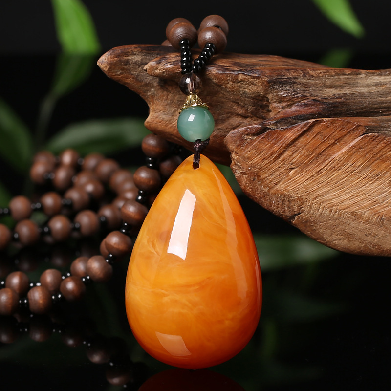 Оптовая цепочка-ожерелье с подвеской из пчелиного воска, смола, национальный стиль, украшения для женщин