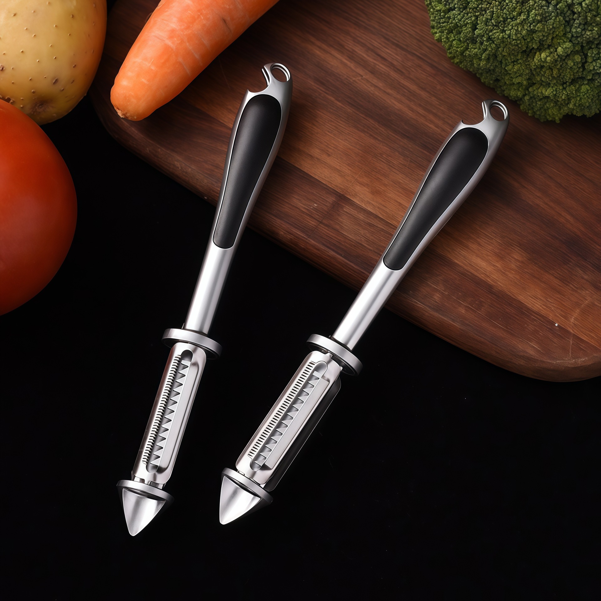 Multifunctional Stainless Steel Peeling Knife Scraping Artifact Fruit Knife Household Kitchen Fruit and Vegetable Peeler 5-in -1