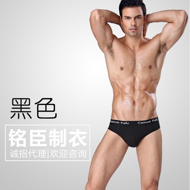 Men's briefs youth fashion sexy trendy student underpants men's mid-waist ice silk underpants elastic