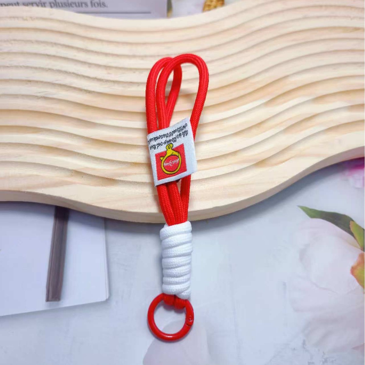 Ins Han Feng Double Color Hemp Rope Mobile Phone Lanyard Bag Hanging Ornaments Car Keychain Fashion Brand Pendant Suitable for Couple