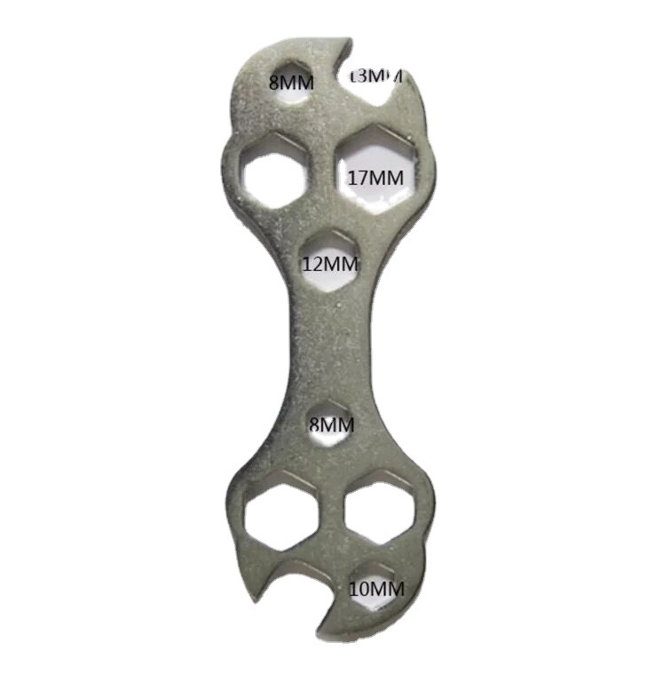 Bicycle outer hexagonal spanner multi-function spanner mountain bike repair tool porous plum spanner