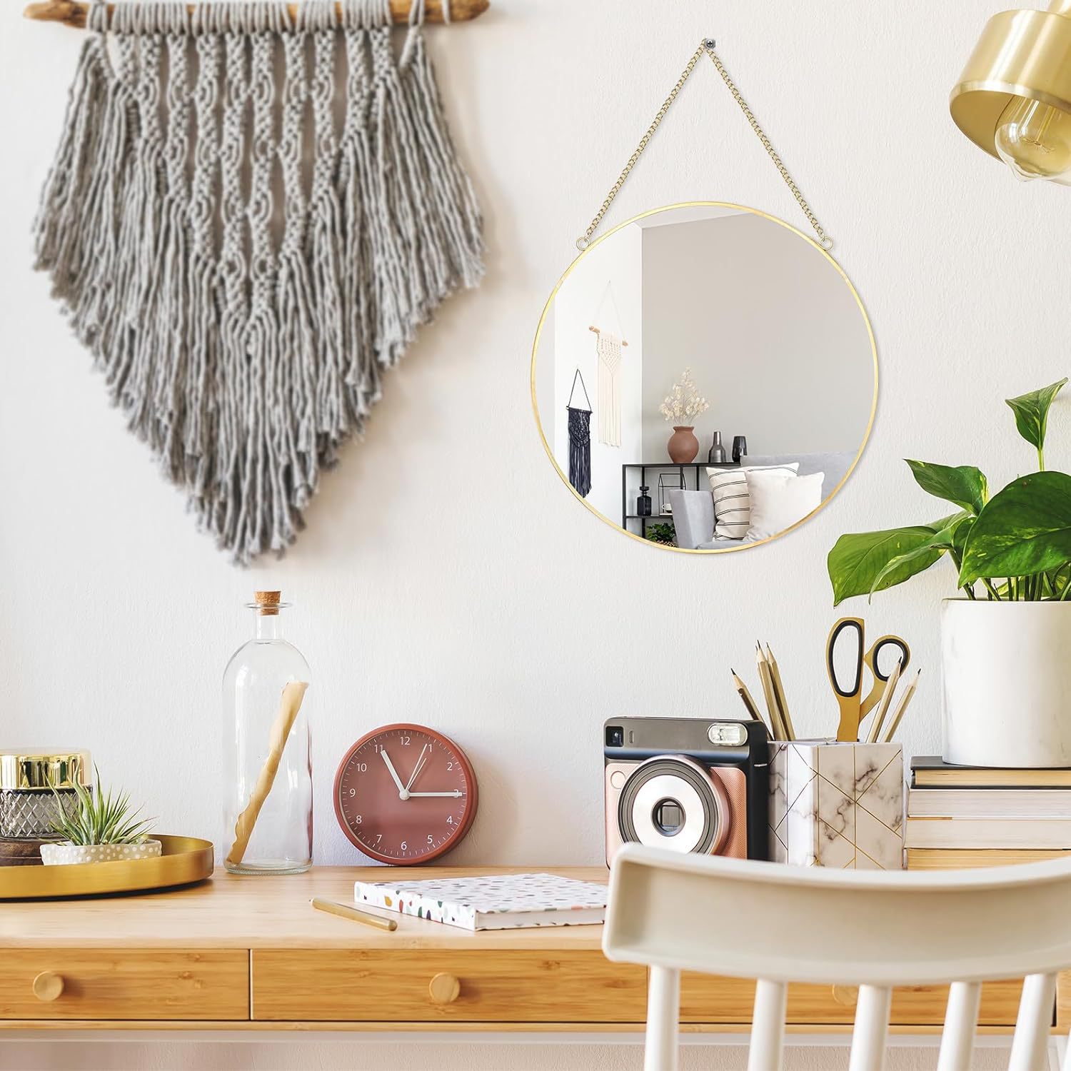 Full-Length Floor Mirror for Home Use, Wall-Mounted Self-Adhesive Dressing Mirror for Girls' Bedrooms and Dormitories, Ins-Style Wall-Mounted Fitting Mirror