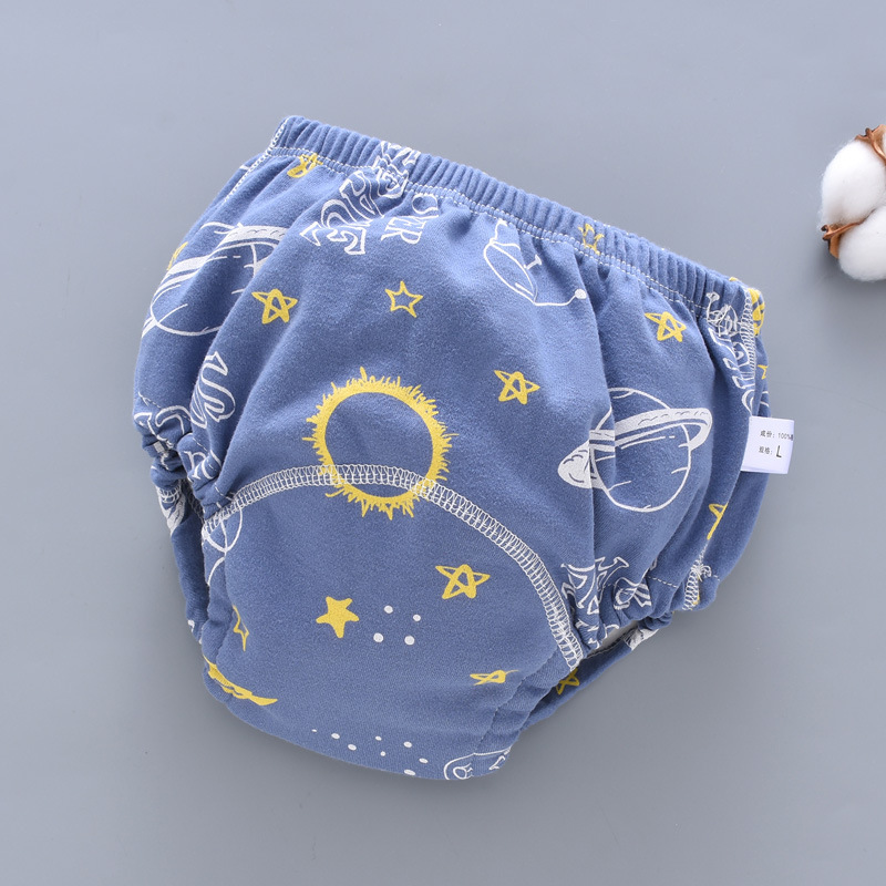 Baby Training Pants Washable 6-Layer Gauze Diaper Pocket Learning Pants Baby Cloth Diapers Breathable Diaper Pants Spring and Summer Style
