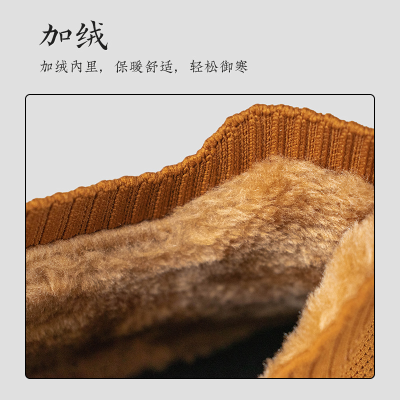 Winter Monk Shoes for Monks, Two-Layer Cotton Shoes for Monks, Buddhist Monk Shoes for Men and Women, Fleece-Lined High-Top Warm Boots