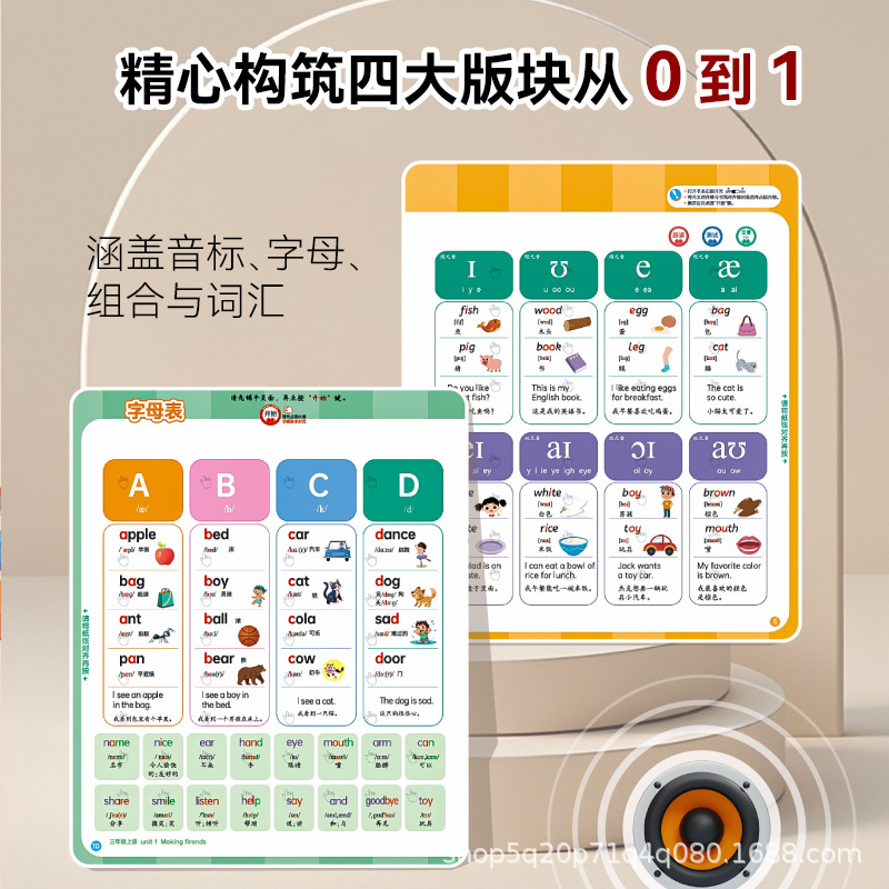 Talking Phonics English Words International Phonetic Alphabet Finger Pointing Reading Sound Book Educational