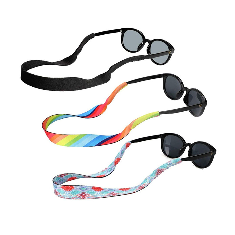 Amazon Cross-Border High-Quality Sports Glasses Straps Customized Camouflage Silk Screen Thermal Transfer Floating Diving Material Glasses Straps