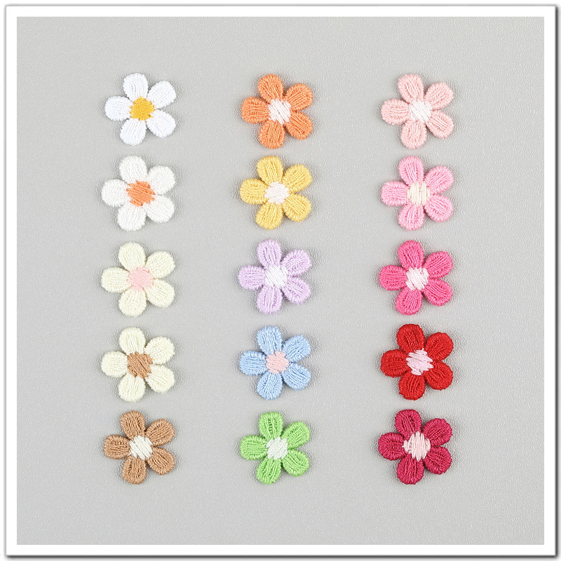 16мм милая корейская заколка в виде цветка с пятью лепестками, аксессуары для детской обуви и леггинсов