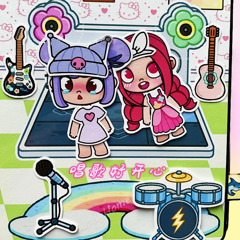 Cut-free New Kulomi Girls Home Quiet Book Fun Dress-up Toy Handmade DIY Material Bag Puzzle