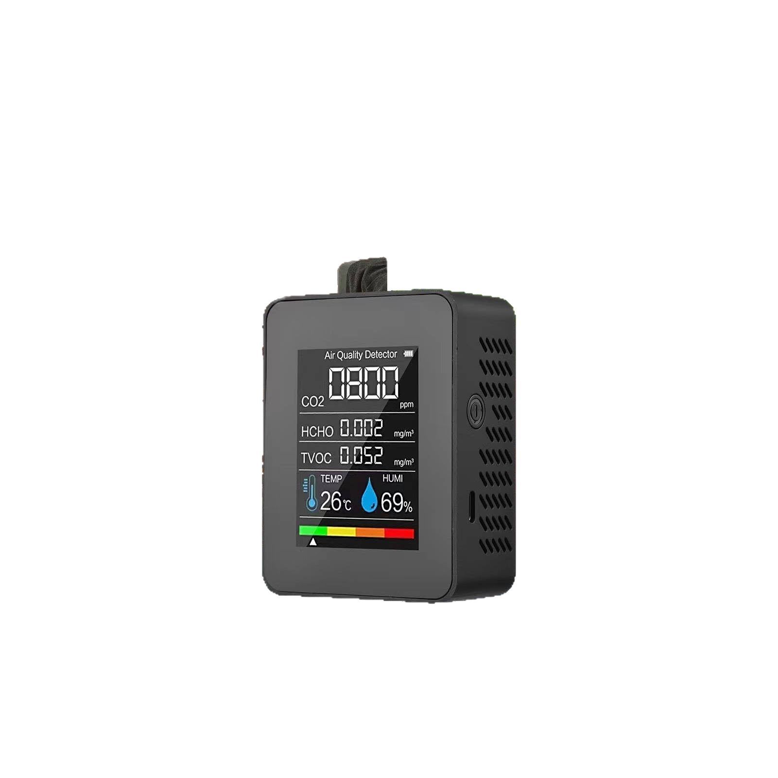 Carbon dioxide detector 5 in 1 air quality detector indoor CO2 measuring instrument digital TVOC HC