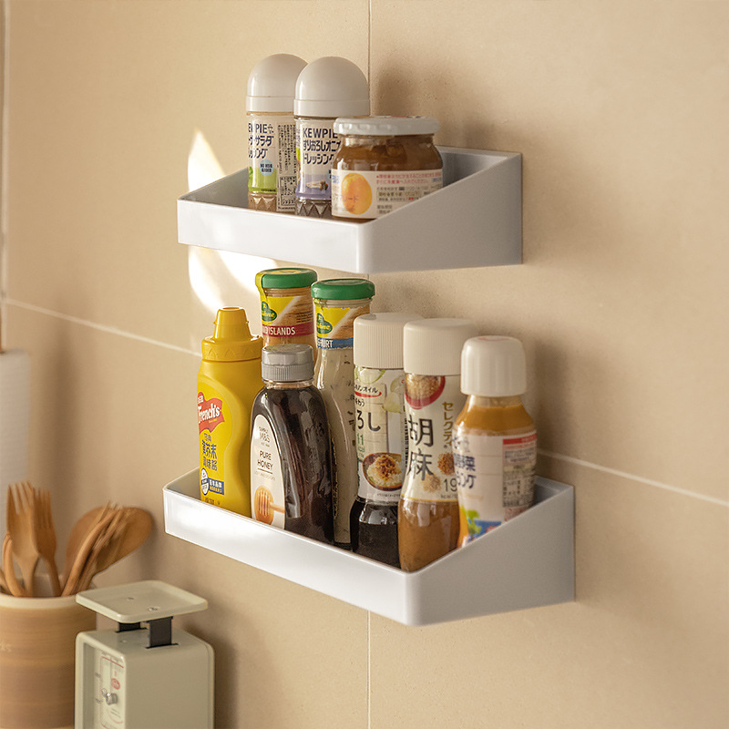 Seasoning Storage Rack, No-Drill Wall-Mounted Household Kitchen Spice Rack, Spice Storage, Oil, Salt, Sauce, Vinegar Storage Rack