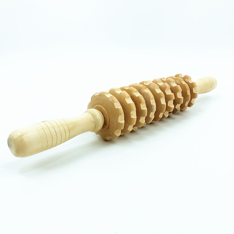 Supply Wooden Multifunctional Roller Massager Wooden Nine Round Massage Wheel Massager Back Wooden Massager