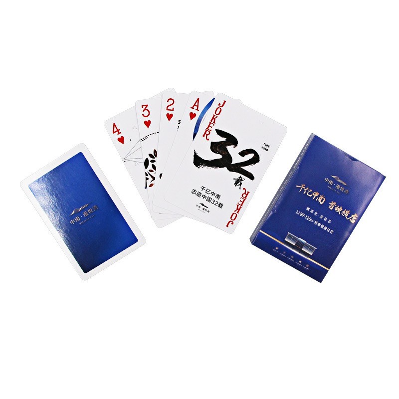 High-end black core advertising poker custom promotional card gift cloth pattern egg poker custom factory logo
