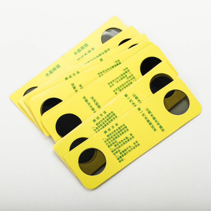 Тестовая карта для очков Crystal, тестовая карта для солнечных очков Crystal, тестовая карта для стеклянных очков Crystal, тестовая карта для чтения Crystal