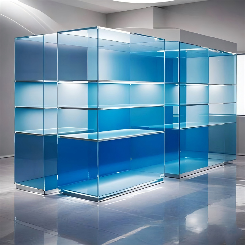 Manufacturer Customized Acrylic Transparent Display Cabinet Clothing Bag Display Cabinet Watch Sample Display Stand