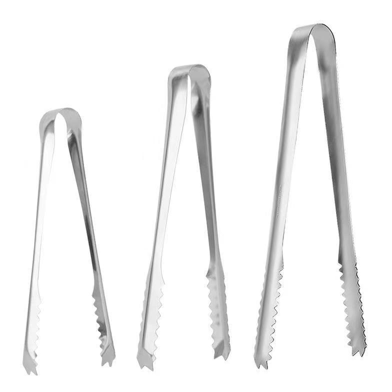 Stainless Steel Ice Clip Ice Clip Sugar Clip Carbon Clip Multifunctional Non-slip Food Clip Barbecue Clip Bread Clip