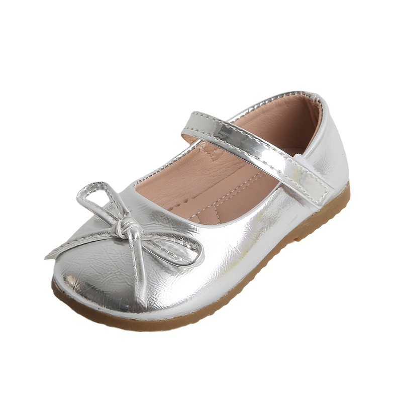 2024 new cross-border small fragrant style Mary Jane girls small leather shoes princess shoes bow baby soft shoes