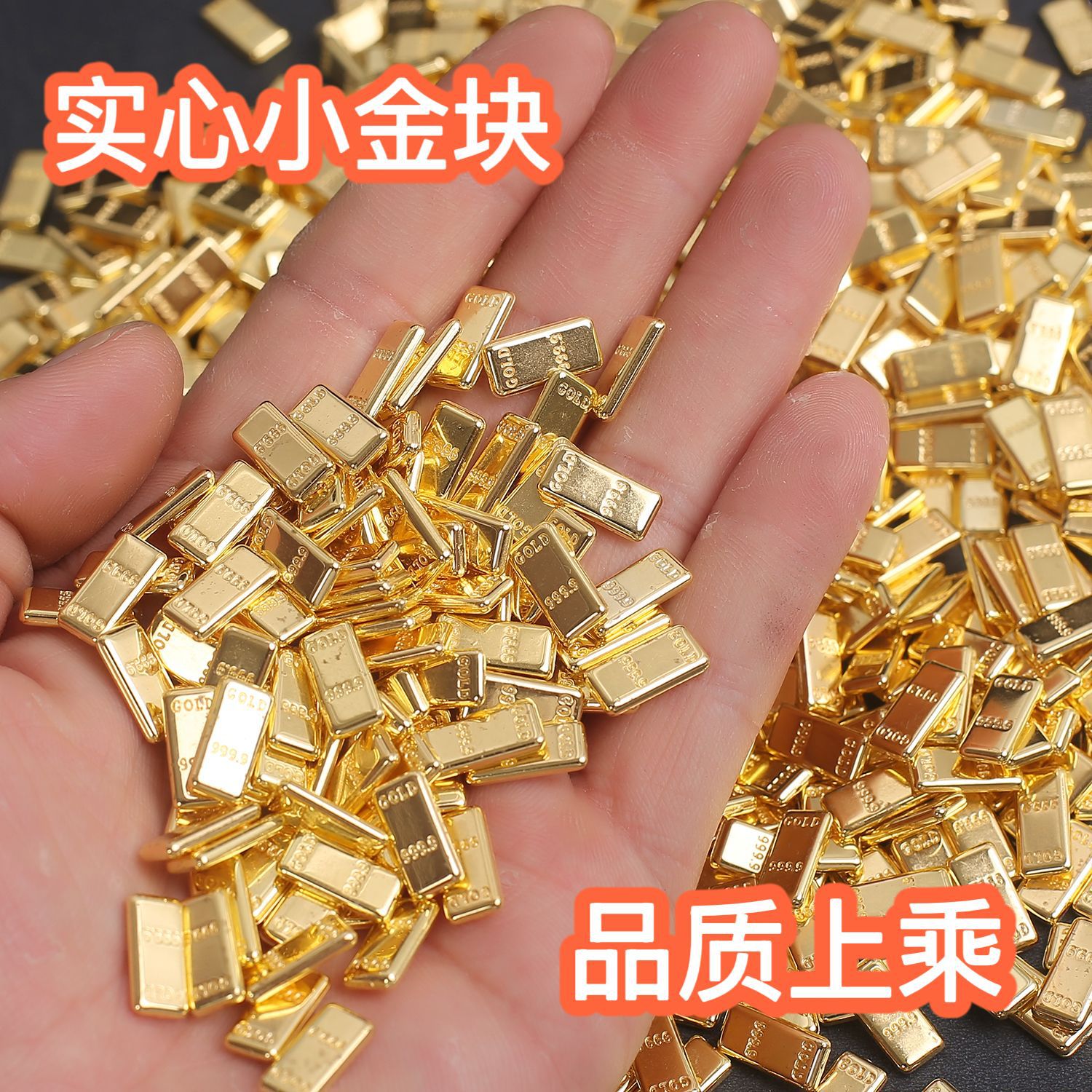 Popular Imitation Solid Small Gold Brick Strips Housewarming Gifts Eight Blessings to Attract Wealth Office Home Decoration Ornaments