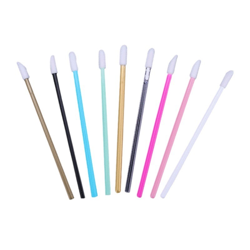 Disposable Hollow Lip Brush Portable Lipstick Brush Wholesale Flocked Lip Gloss Brush Beauty Tool Makeup Brush
