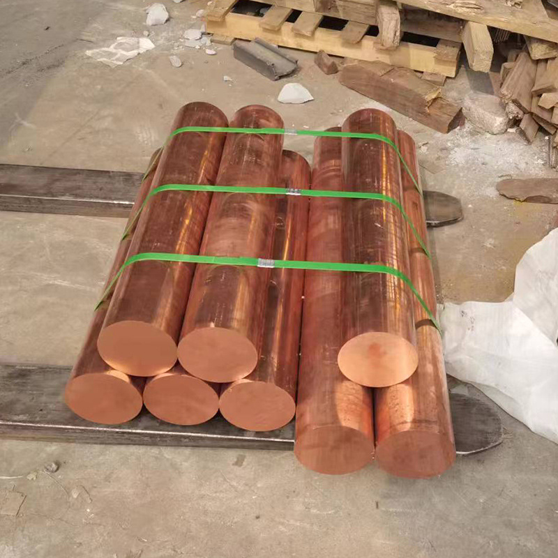 T2 Red Copper Rod Solid Cutting Manufacturer C1100 Red Copper Rod Oxygen-Free Red Copper Rod