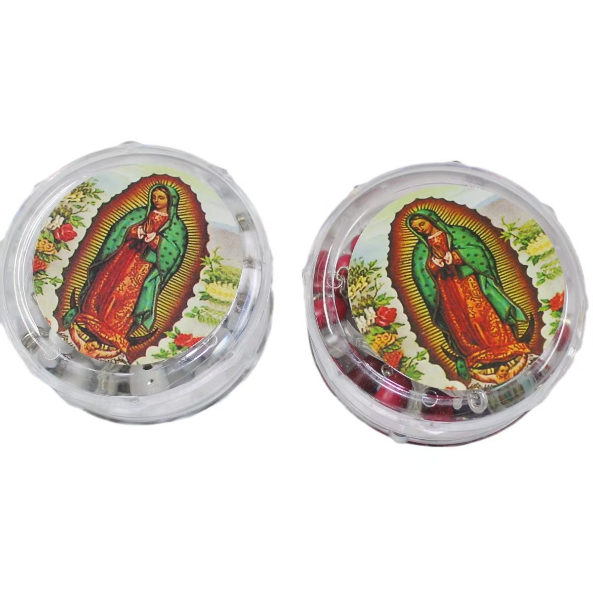 6mm Fragrant Wooden Bead Necklace Amazon Hot Sale Madonna Cross Necklace Handmade Rosary ROSARY Cross Border New