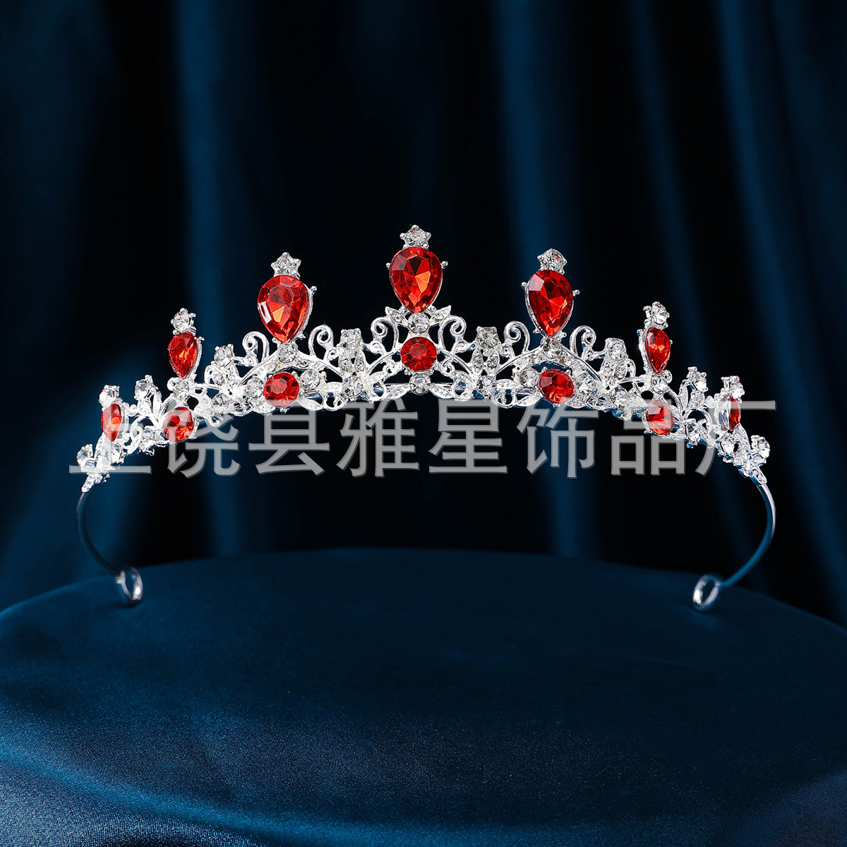 White zircon bridal crown headdress European and American simple wedding accessories wedding headdress crystal crown headdress Rhinestone