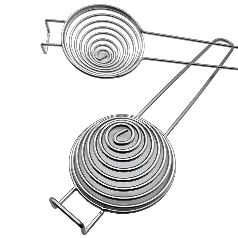 Stainless Steel Egg White Separator Egg Filter Coil Filter Mesh Long Handle Creative Household Egg Yolk Separator Tool
