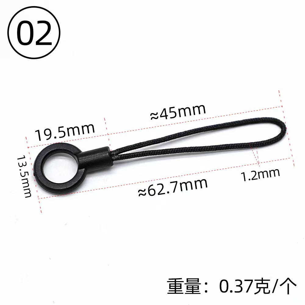 Circle mobile phone lanyard ring buckle diyU disc mobile phone rope unisex aircraft buckle hanging line mobile phone case hanging rope