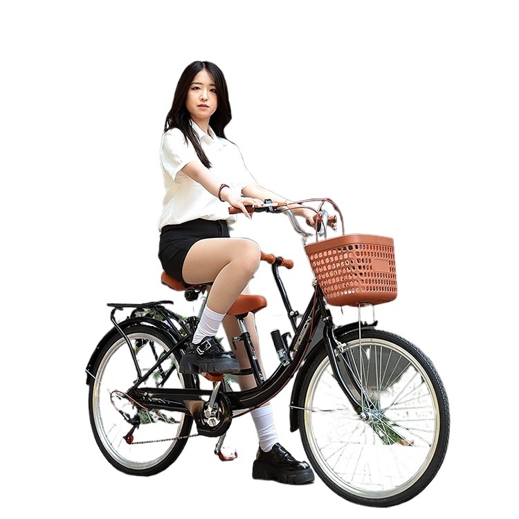 Parent-Child Bicycle 24inch Can Carry Three Children to Pick up and Drop Off Children. Lightweight Variable-Speed Mother-Child Commuting Bicycle