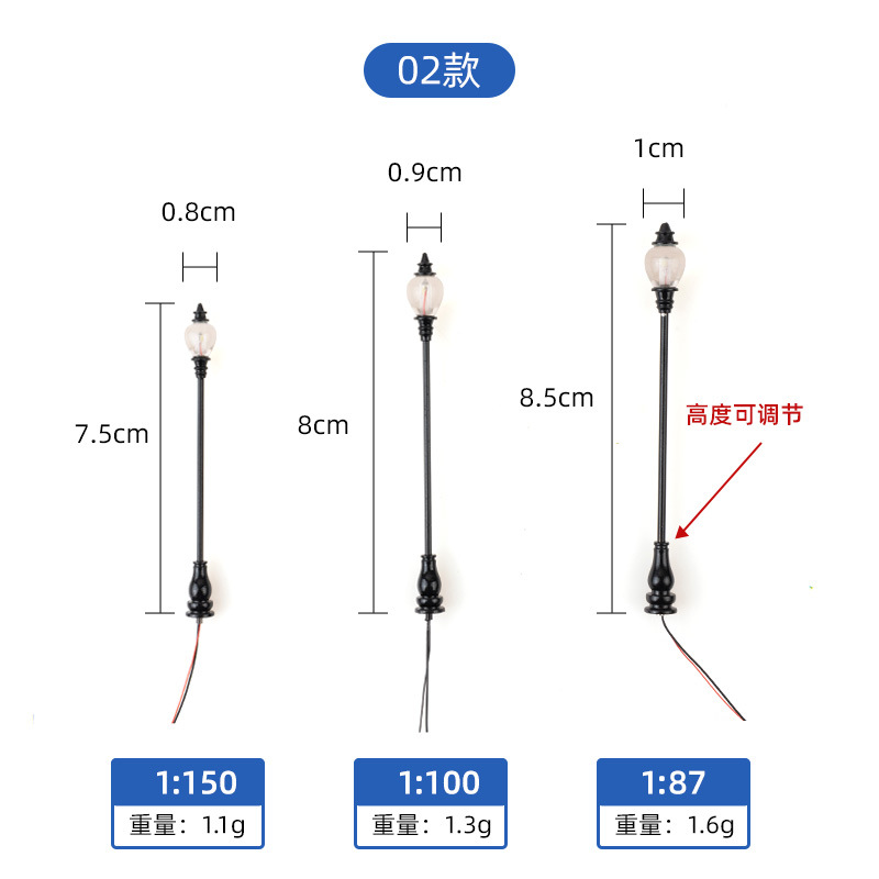 Moss micro landscape Decoration lamp building sand tray model wall lamp material with lamp Model G-type garden lamp
