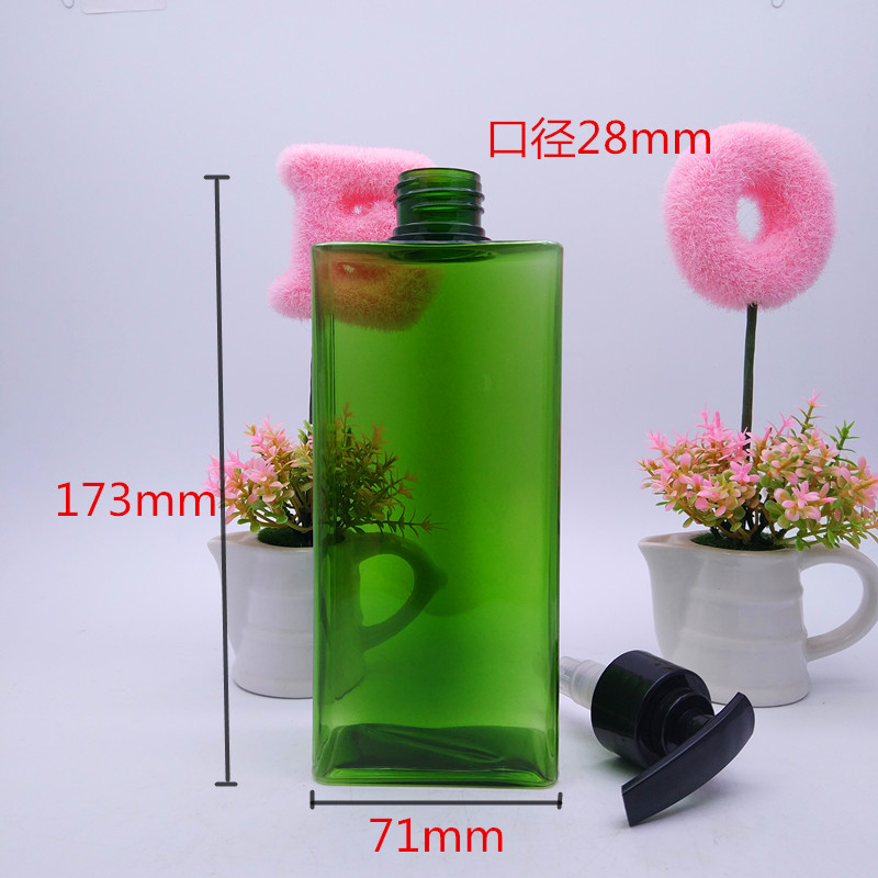 350ml400mlPETG square shampoo plastic bottle shower gel bottle