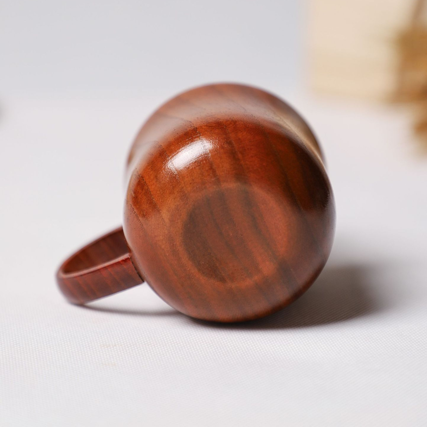 Factory Direct wooden creative solid wood drop-resistant anti-scald Chinese Cup wooden cup goblet wooden water Cup wholesale