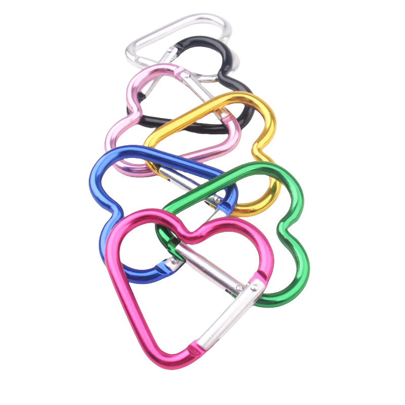 Пряжка для альпинизма в форме сердца 44*40мм для наружного использования персиковая форма быстрое подвешивание для одежды рюкзака