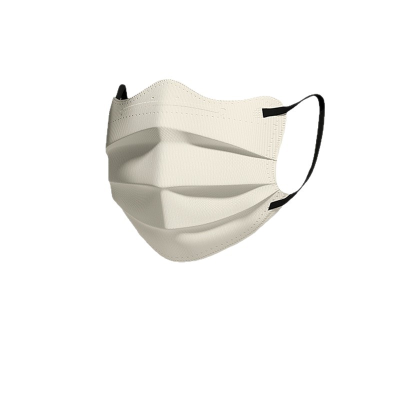 Large version butterfly-shaped mask women's high-value wavy clouds v-shaped big face mask for small v-face three-layer
