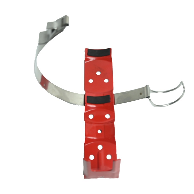Factory Direct Sales Wholesale Stainless Steel Tie Fire Extinguisher Hanger Hanging Device American Hanging Device Portable Fire Extinguisher Bracket