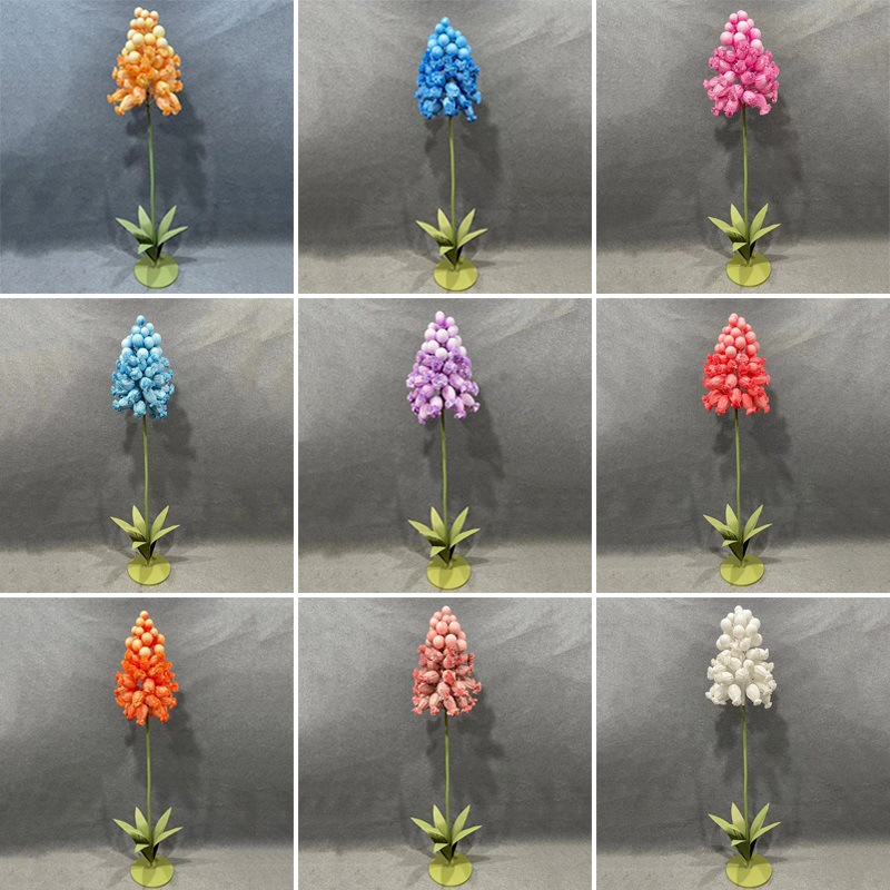 Real Big Flower Hyacinth Flower Foam Silk Flower Wedding Stage Decoration Wedding Arrangement Shopping Mall Window Display
